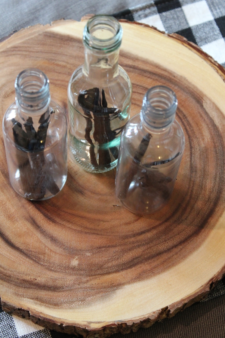 Homemade Vanilla Extract in Upcycled Bottles